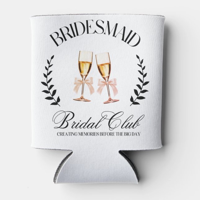 Bridesmaid Customise  Name Coquette  Bachelorette Can Cooler (Front)