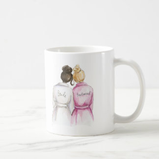 Bridesmaid? Dark Br Bun Bride Bl Bun Maid Coffee Mug