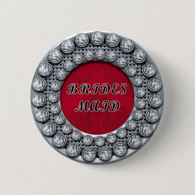 bridesmaid diamonds button (Front)