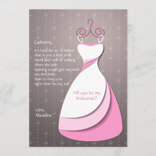 Bridesmaid Dress Card
