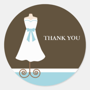 Bridesmaid Dress Classic Round Sticker