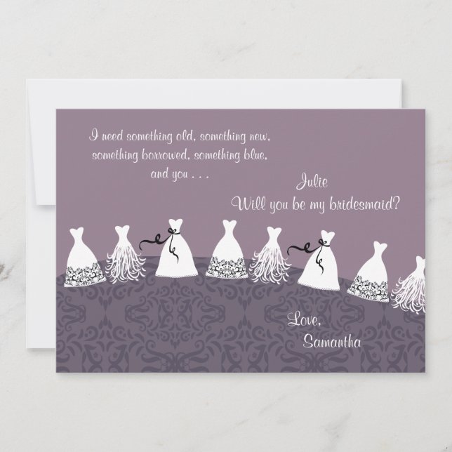 Bridesmaid Dresses Invitation (Front)