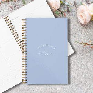 Bridesmaid Dusty Blue Personalised Wedding Planner