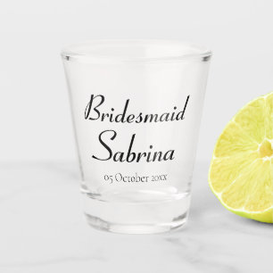 Bridesmaid Elegant Bridal party Gifts Weddings Shot Glass