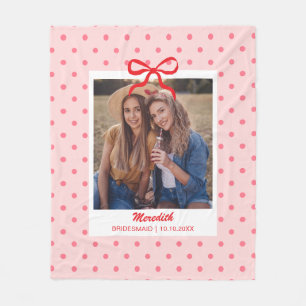 Bridesmaid Gift Bachelorette Party Custom Photo Fleece Blanket