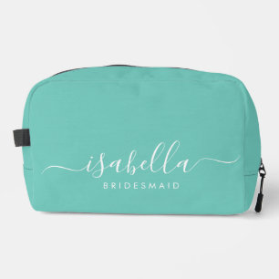 Bridesmaid Gift Blue Aqua Dopp Kit