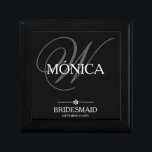 Bridesmaid Gift Custom Name Modern Cute Gift Box<br><div class="desc">Bridesmaid Gift Monogram And Name Modern Cute Keepsake Gift Box. Click personalise this template to customise it with your monogram, and your name and date quickly and easily. More Bridesmaid Gift items in store. Ships Worldwide fast. Bridesmaid Gift Custom Name Modern Cute Keepsake Gift Box. Created by artist RjFxx *Copyright...</div>