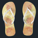 Bridesmaid Gift Flip-Flops Asian Inspired Jandals<br><div class="desc">Wedding Bridesmaid Gifts Flip-Flops. Asian-Inspired Design Personalise by changing out text. Choose your favourite font style, colour, and size. Design elements can be edited (move, rotate, resize, delete, etc.). Style: Adult, Slim Straps The beach is calling, and these flips flops are your answer! Pay ode to the summer and free...</div>
