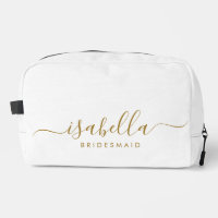 Bridesmaid Gift Gold Name