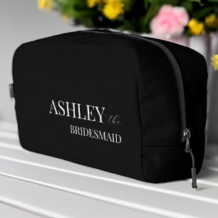 Bridesmaid gifts personalised black bag