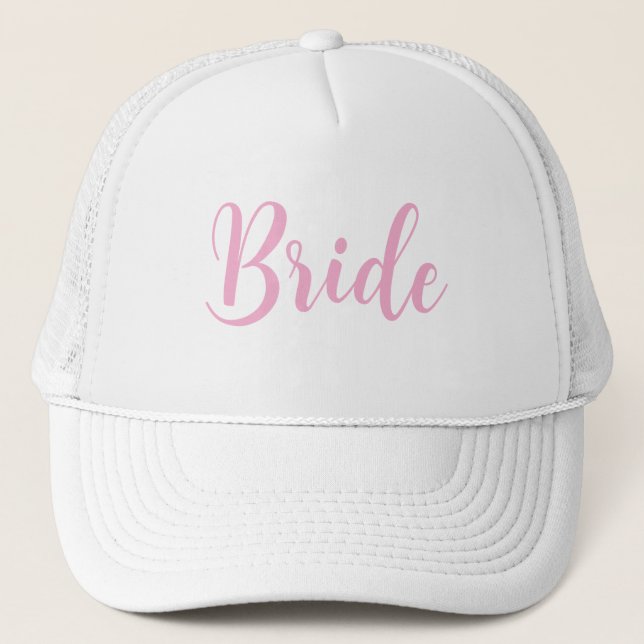 Bridesmaid Gifts, personalised Text Hat, Bride and Trucker Hat (Front)