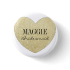 Bridesmaid Glitter heart-Print personalise