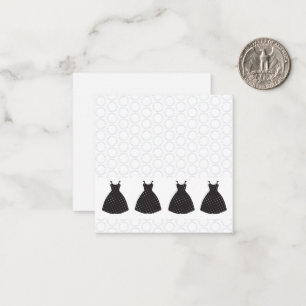 Bridesmaid Gown, Polka Dot Pattern Note Card