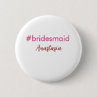 Bridesmaid hashtag light pink add name bride tribe