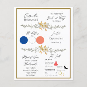 Bridesmaid information sheet