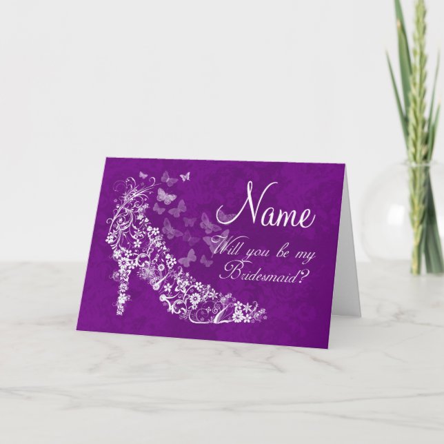 Bridesmaid Invitation Card - Will You Be My (Front)