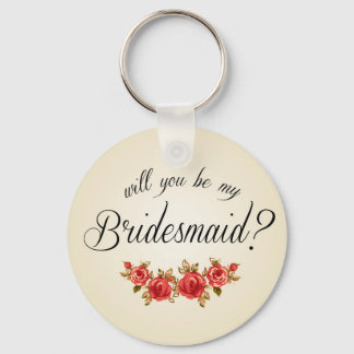 Bridesmaid Invitation Key Ring