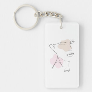 Bridesmaid Keychain - Aesthetic Line Art Gift