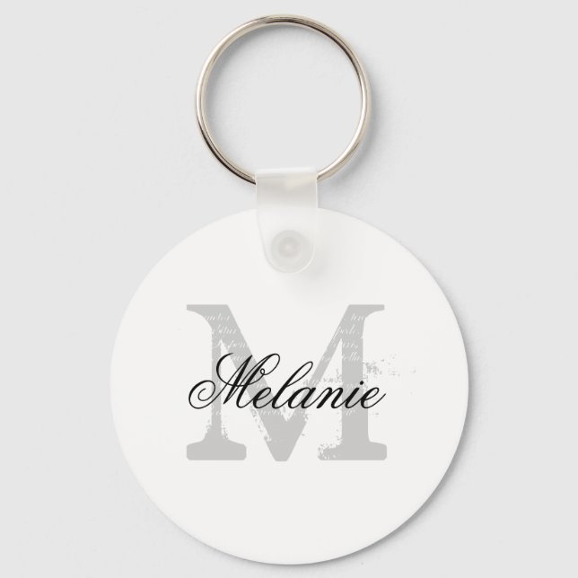 Bridesmaid keychains with custom name monogram (Front)