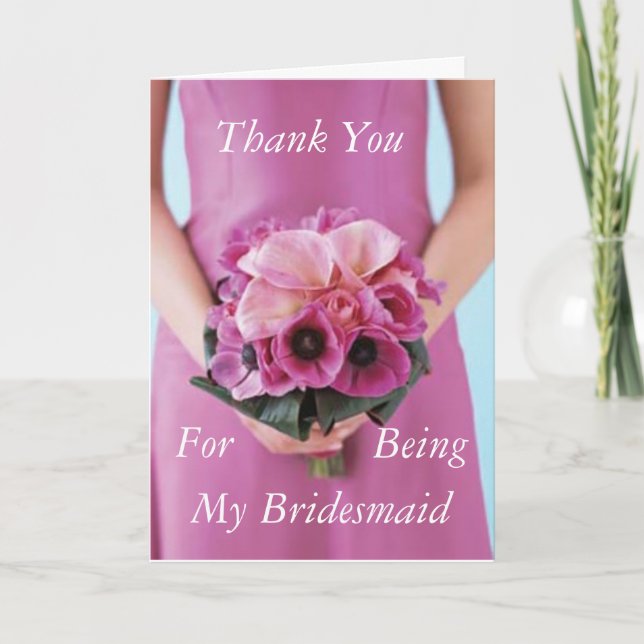 Bridesmaid Kit Poem Thank You Card (Front)