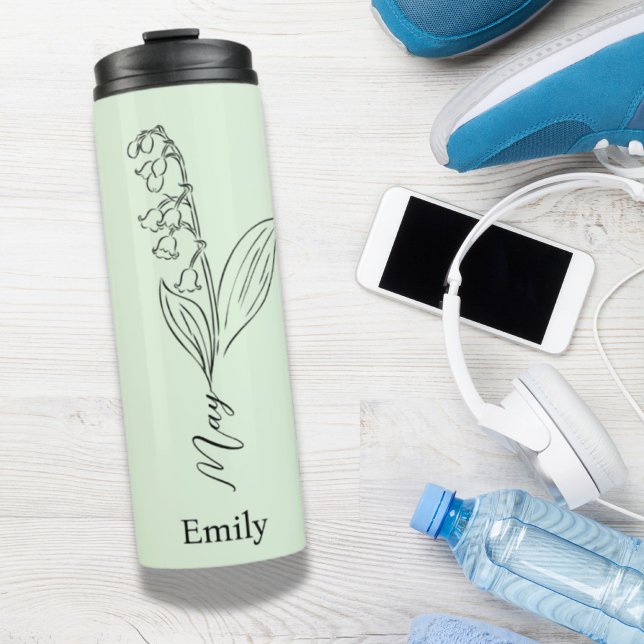 Bridesmaid Lily of The Valley May Birth Flower  Thermal Tumbler (Bridesmaid Lily of The Valley May Birth Flower Thermal Tumbler)