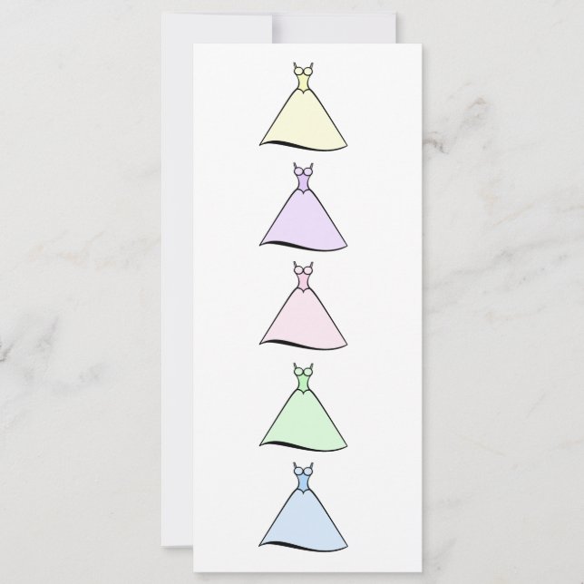 Bridesmaid Luncheon - Gowns Invitation (Front)