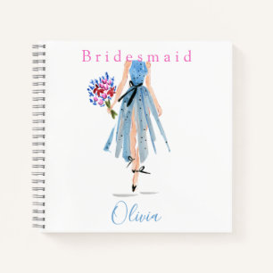 Bridesmaid Made of Honour Proposal Fashion Flowers Notebook
