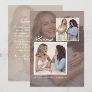 Bridesmaid, Maid of Honour 3 Photo Proposal Cards