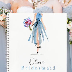 Bridesmaid Maid of Honour Fashion Skirt Flowers Notebook