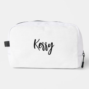 Bridesmaid Makeup Bag-Personalized leather Toiletr Dopp Kit
