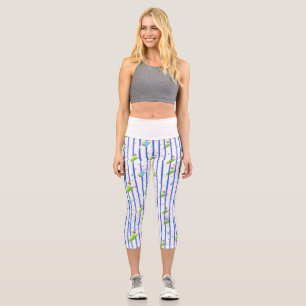 Bridesmaid Margarita Lime Fiesta Party High  Capri Leggings
