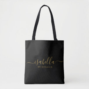 Bridesmaid   Modern Minimalist Script Bachelorette Tote Bag