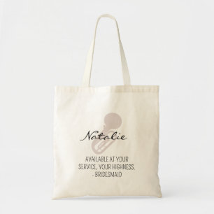 Bridesmaid Modern Minimalist Script Bachelorette Tote Bag