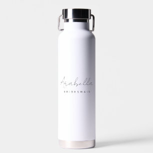 Bridesmaid   Modern Minimalist Script Bachelorette Water Bottle