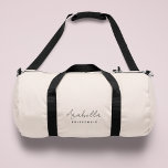 Bridesmaid | Modern Minimalist Script Blush Pink Duffle Bag<br><div class="desc">This Bridesmaid custom design features a handwritten script typography on a blush pink background. You can easily personalise the name and title or add your custom message! The perfect elegant accessory for a bridesmaid proposal or bachelorette!</div>