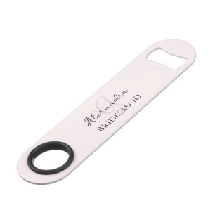 Bridesmaid Modern Monogram Blush Pink Minimalist