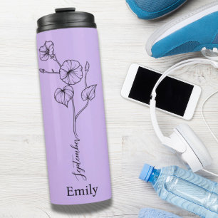 Bridesmaid Morning Glory September Birth Flower  Thermal Tumbler