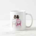 Bridesmaid? Mug Dk Brunette Bride Dk Brunette Maid<br><div class="desc">Ask your friends and family to stand beside you with a functional keepsake! On this mug, a Dark Brunette Bun Bride is featured with her Dark Brunette Bun Bridesmaid. The back reads "Will you be my Bridesmaid?". I’m so excited to now be offering my very popular “Will you be my...</div>