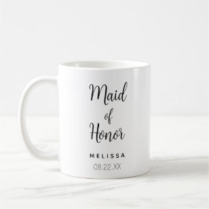 Bridesmaid Name and Wedding date  Coffee Mug