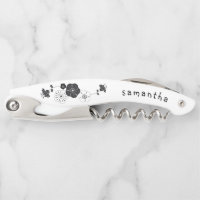 Bridesmaid Name Date Artsy Floral White