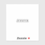 Bridesmaid Name Monogram Bridal Shower Wedding<br><div class="desc">Simple and cool name sticker in black and white background. You can change the name,  and change the colours too!</div>