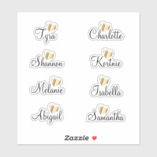 Bridesmaid Names Personalised Vinyl Decal