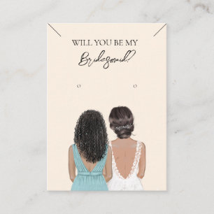 Bridesmaid Necklace & Earring Jewellery Display Ca Business Card