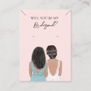 Bridesmaid Necklace & Earring Jewellery Display Ca Business Card