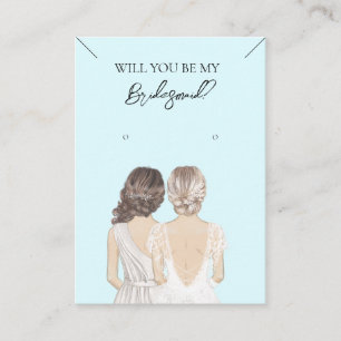 Bridesmaid Necklace & Earring Jewellery Display Ca Business Card