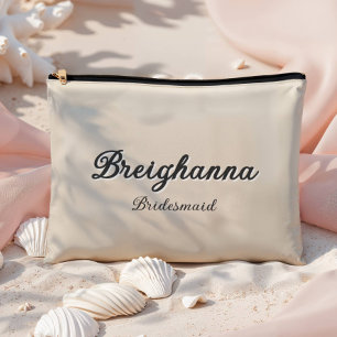 Bridesmaid Old Money Black + Beige Diamond Chequer Accessory Pouch