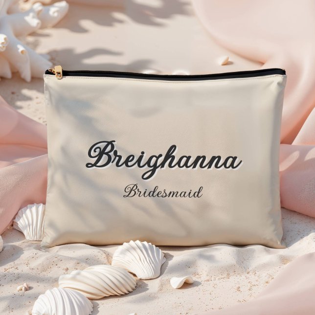 Bridesmaid Old Money Black + Beige Diamond Chequer Accessory Pouch (Creator Uploaded)