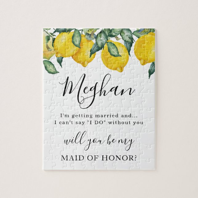 Bridesmaid Or Maid of Honor Proposal Jigsaw Puzzle (Vertical)