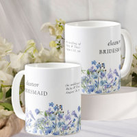 Bridesmaid Periwinkle Wildflower Elegant Floral