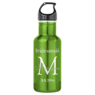 bridesmaid personalised elegant stylish 532 ml water bottle